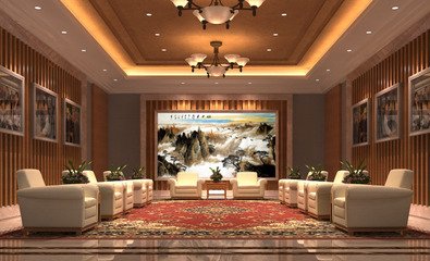 图片/中国画背景墙 奠定居室古韵情调
